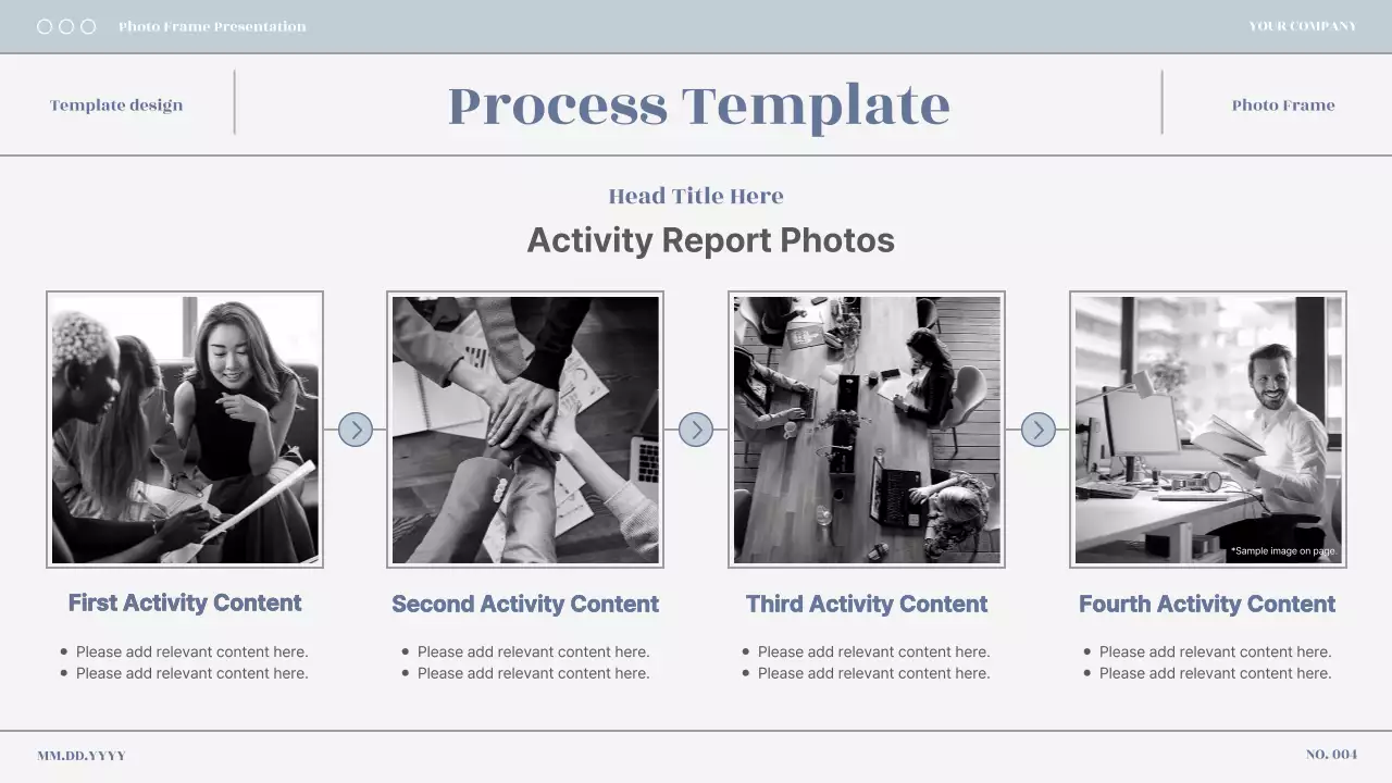 블루톤의 심플한 비즈니스 사진 프레임