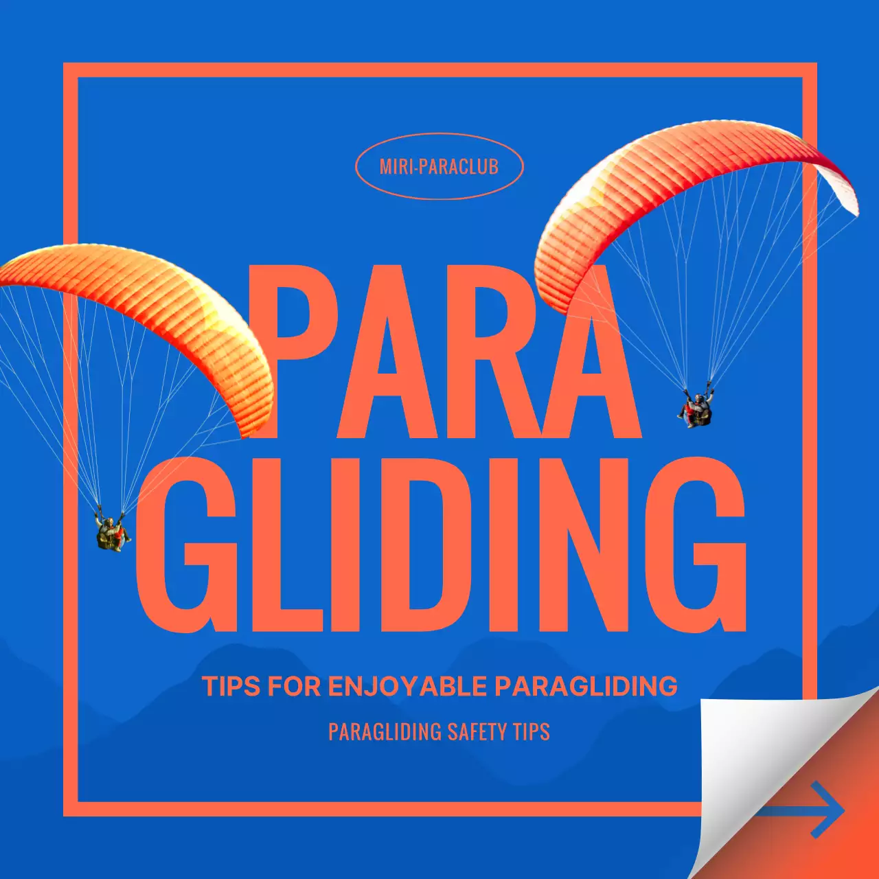 Blue Trendy Paragliding Guide Instagram Post