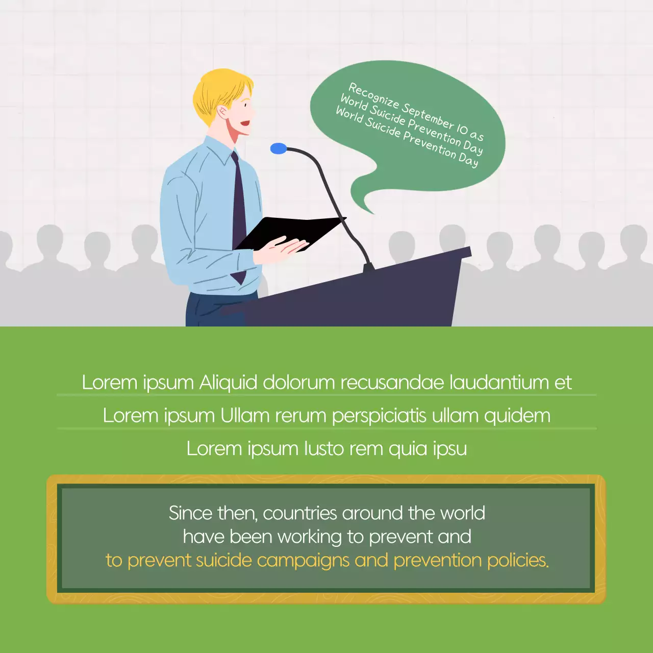 Yellow Minimal Prevention Announcement Instagram Carousel