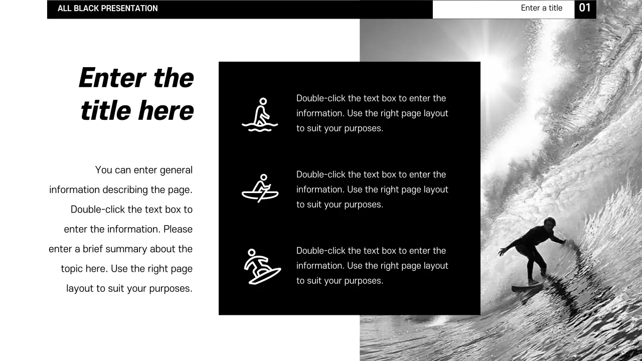 Black Simple Surfing Presentation
