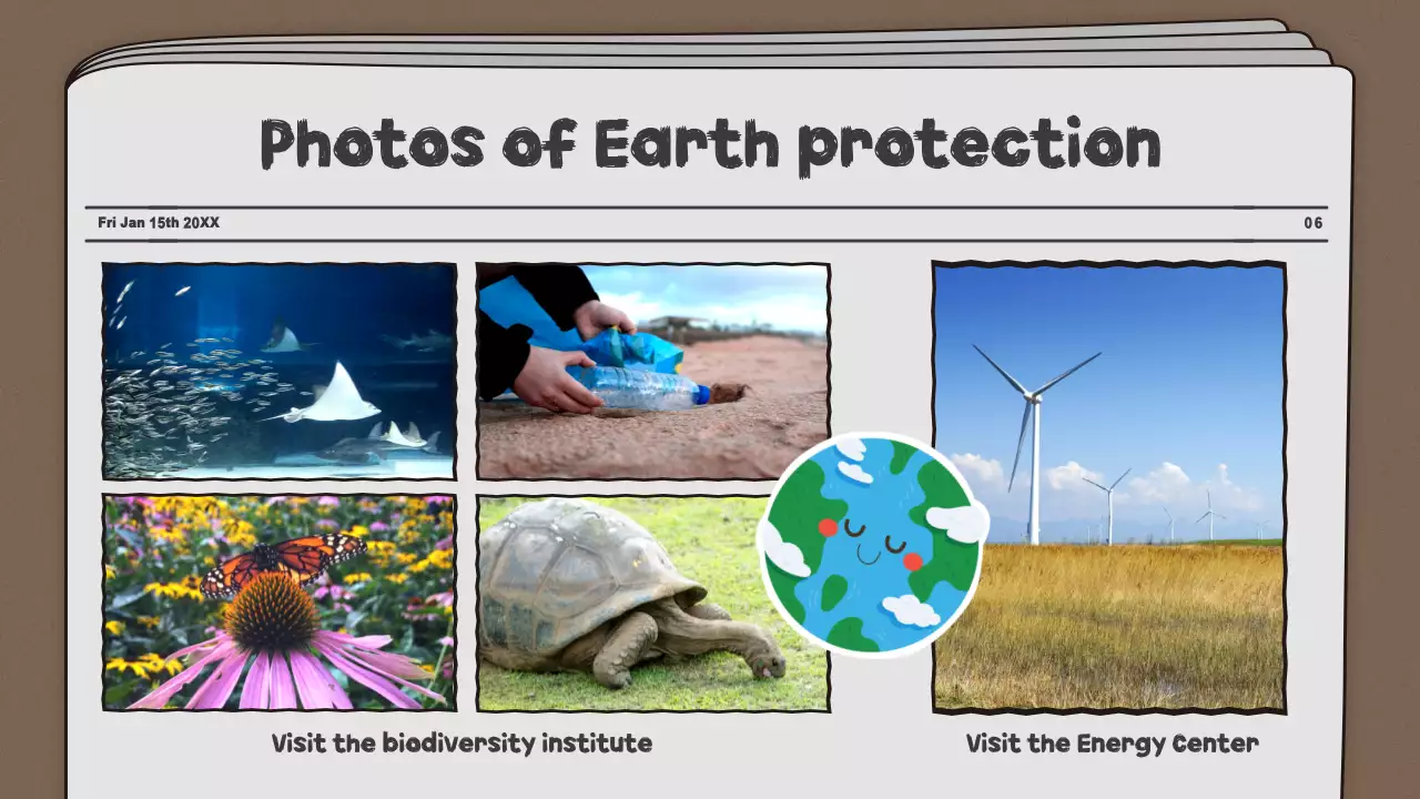 Presentasi Buletin Brown Simple Environment