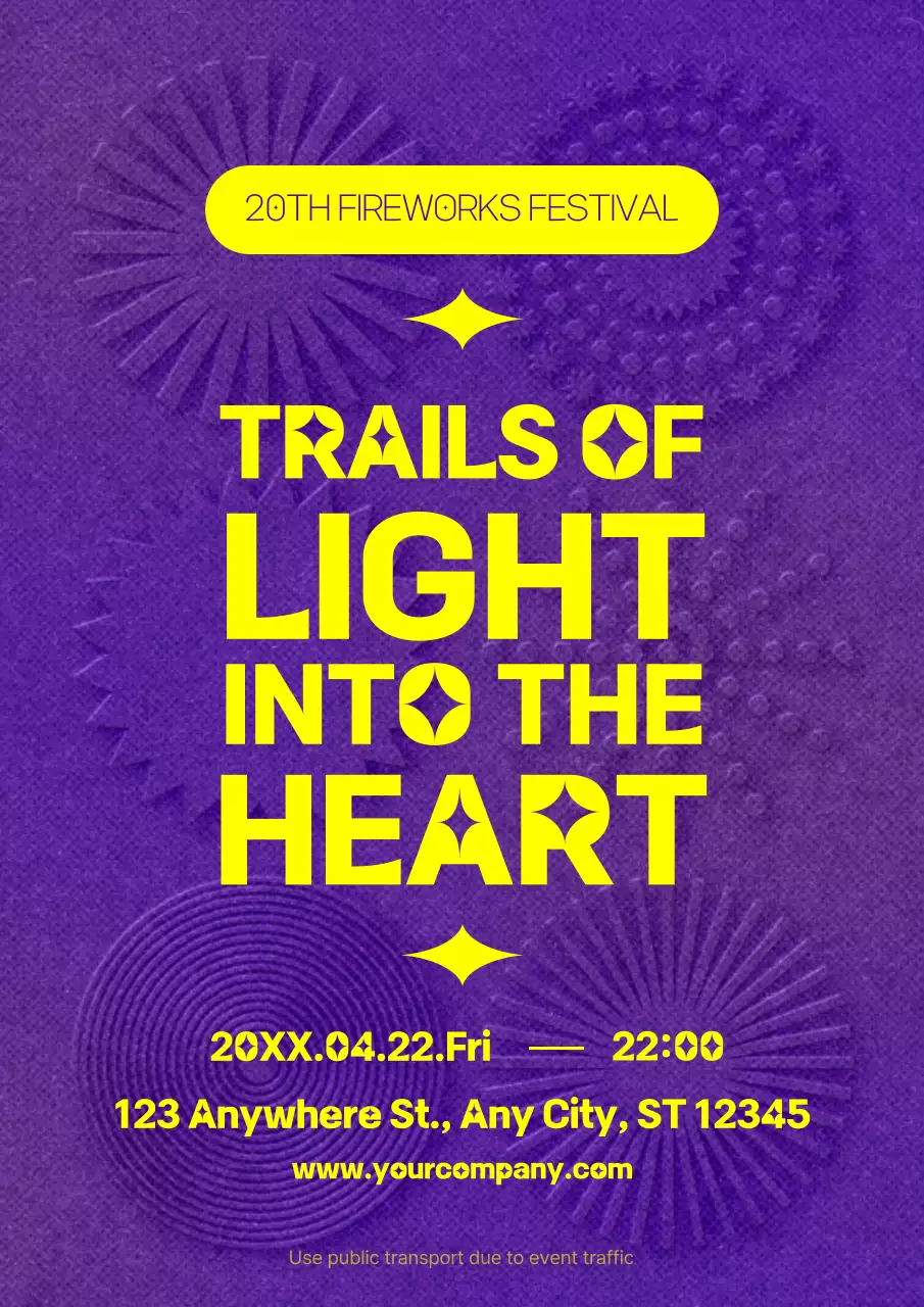 Purple Trendy Festival Announcement Poster
