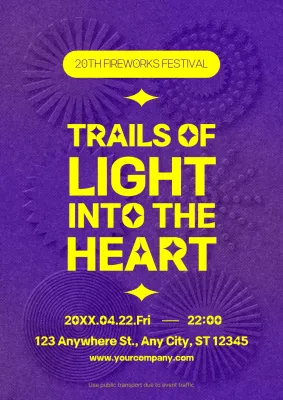 Purple Trendy Festival Announcement Poster