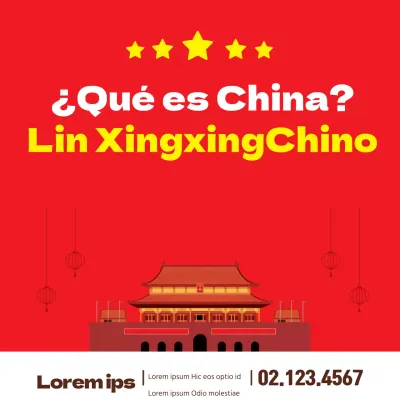 Escuela de chino_Póster cuadrado