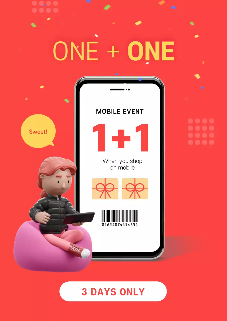 Purple Modern Payment Promotion Poster