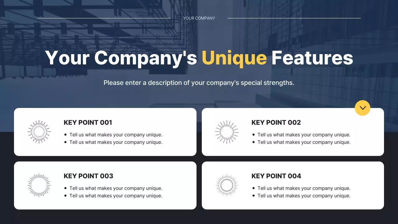 남색과 하늘색 사진을 사용한 심플한 비즈니스용