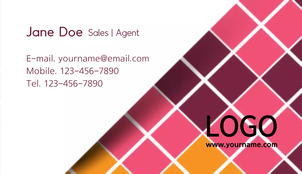 Colorful Geometric Business Card