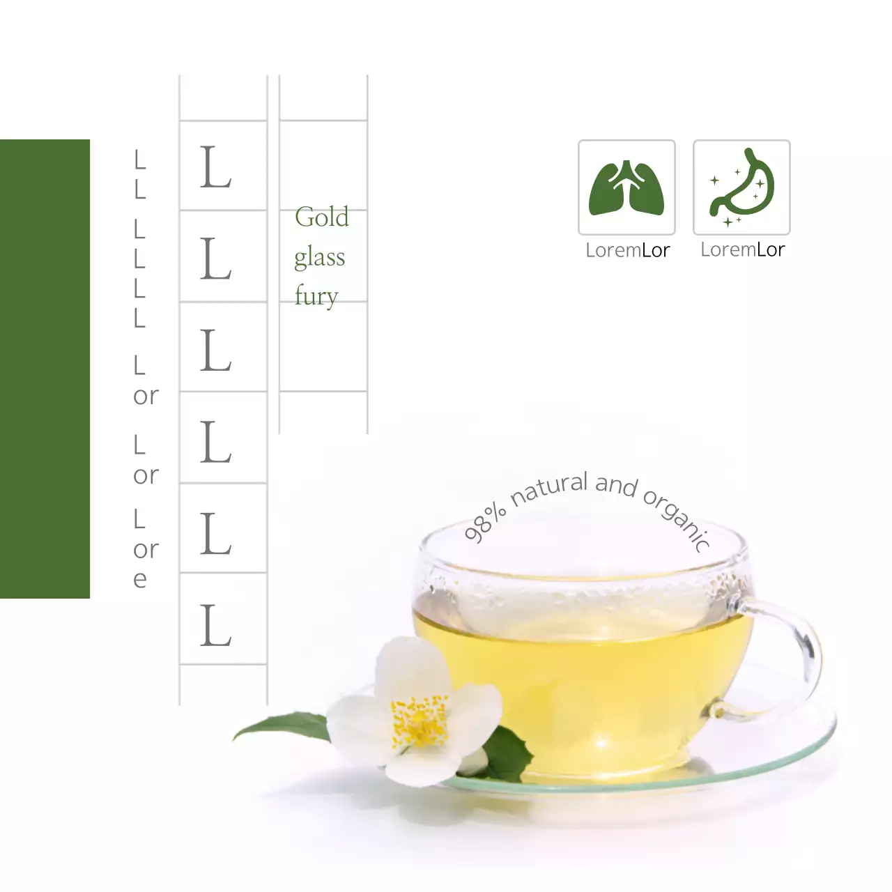 Spanduk Iklan Teh Hijau Minimal