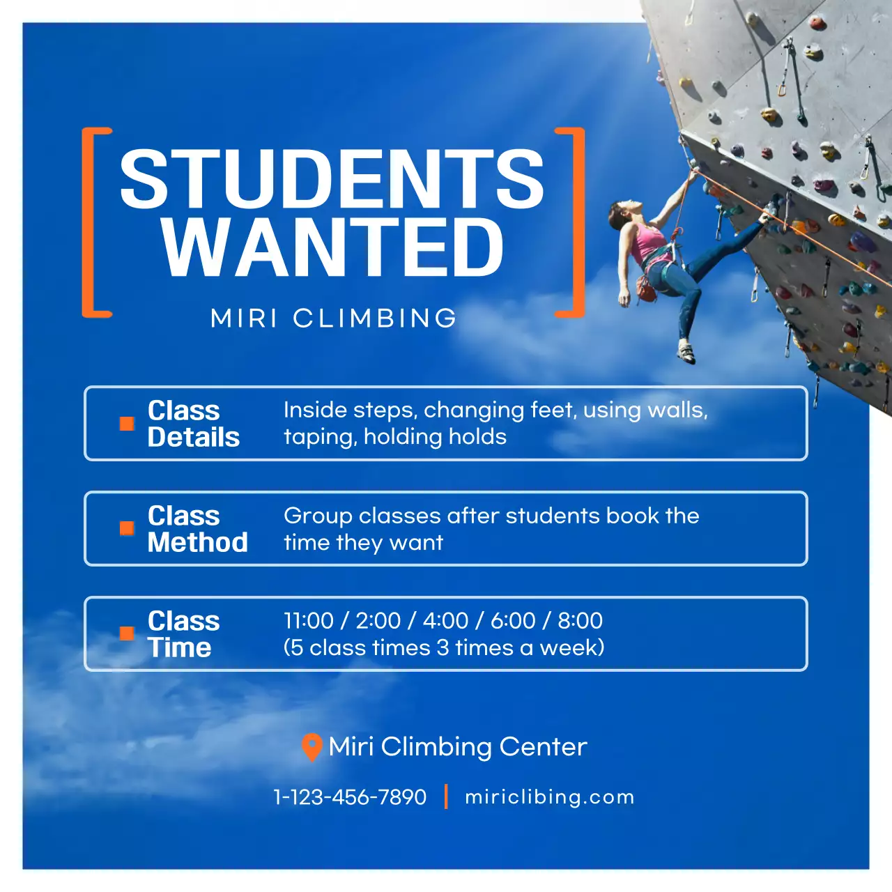 About climbing the light blue and orange sky concept