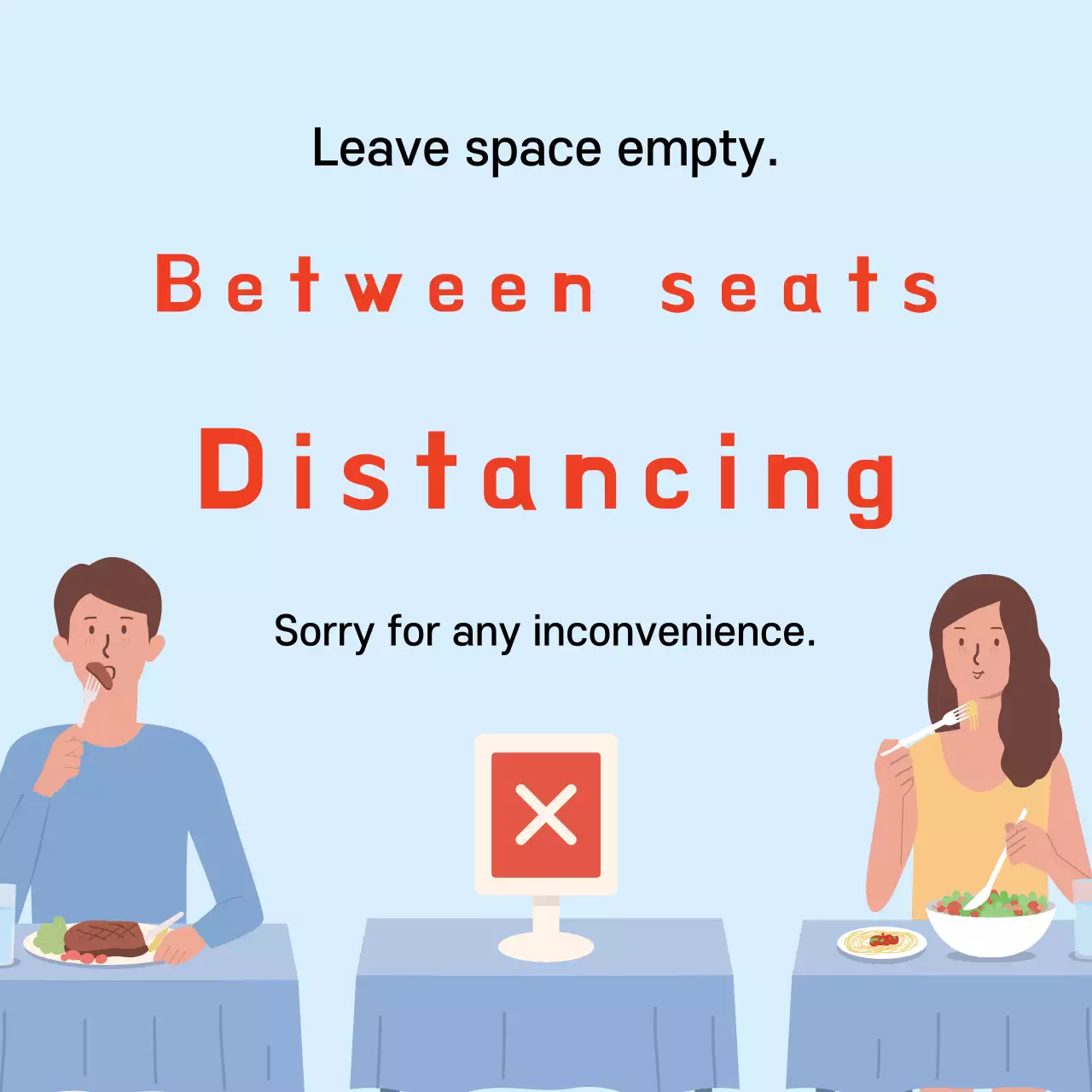 sky orange illustration corona prevention social distancing