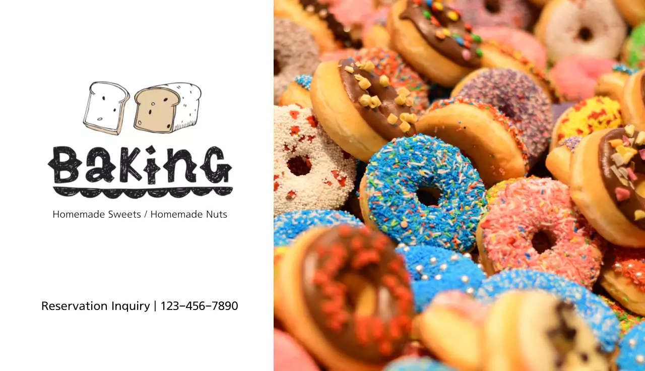 Colorful Vintage Bakery Promotion Business Card