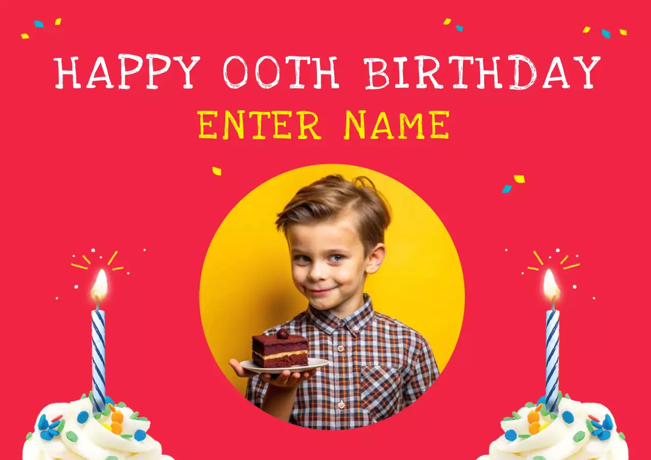 Red Retro Birthday Invitation Poster