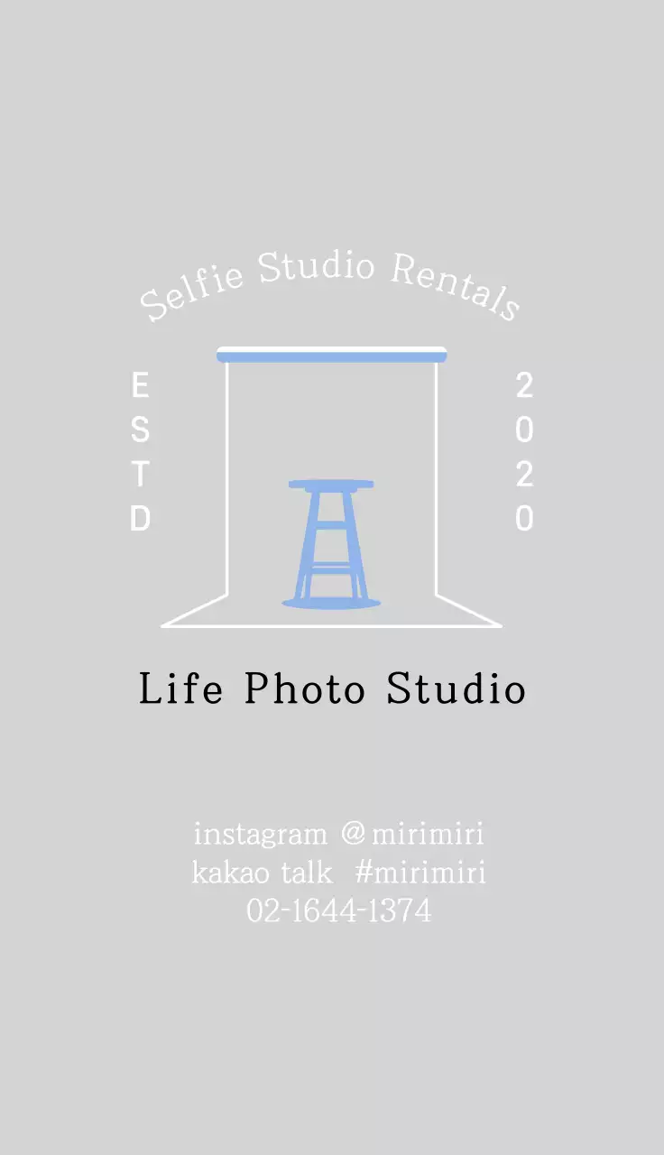 Blue, clean lines to promote a studio illustration shoot