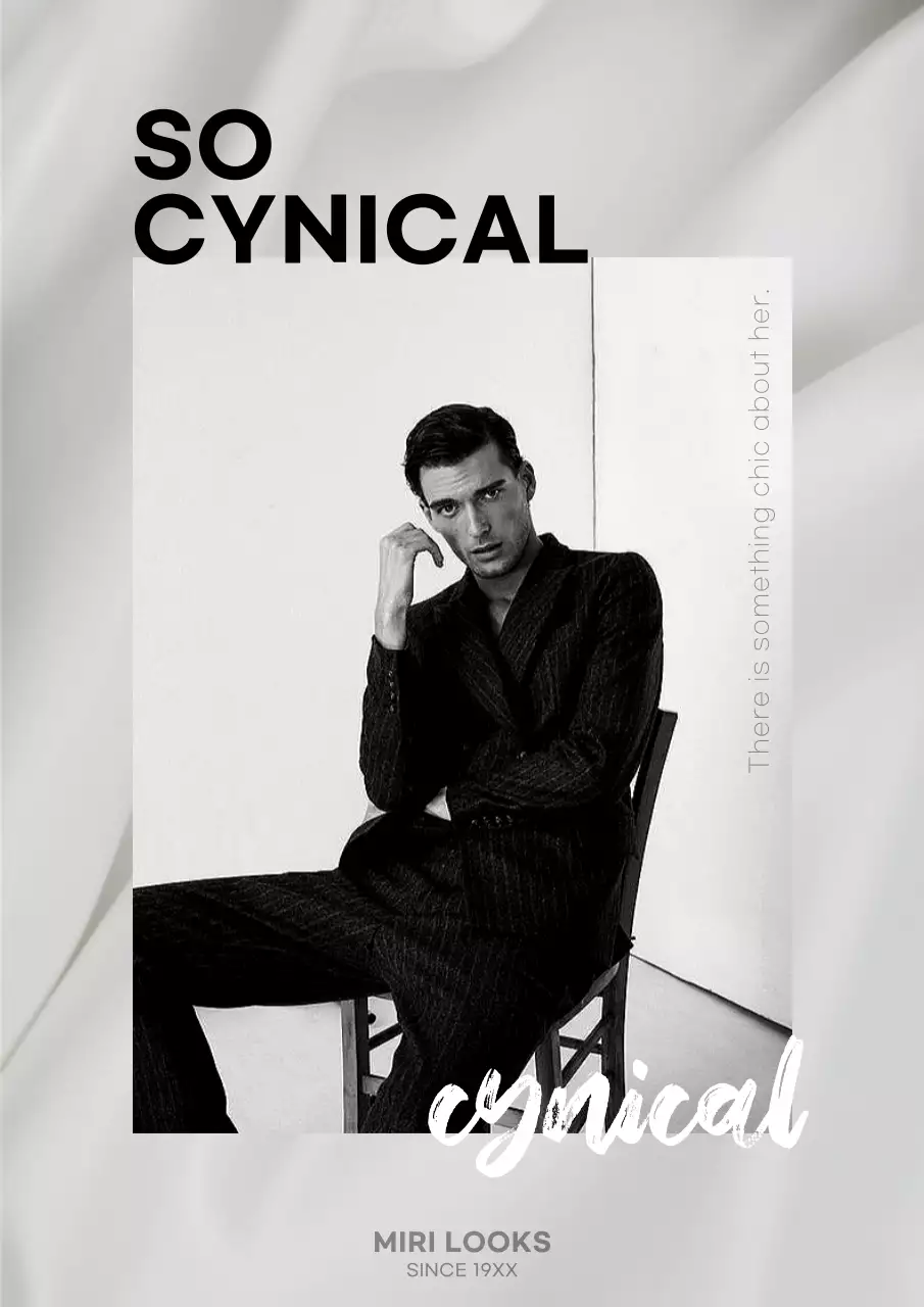 Black Modern Fashion Advertisement Poster