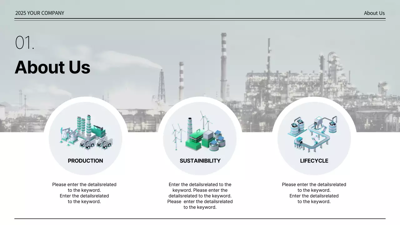 Grey Modern Company Information Infographic