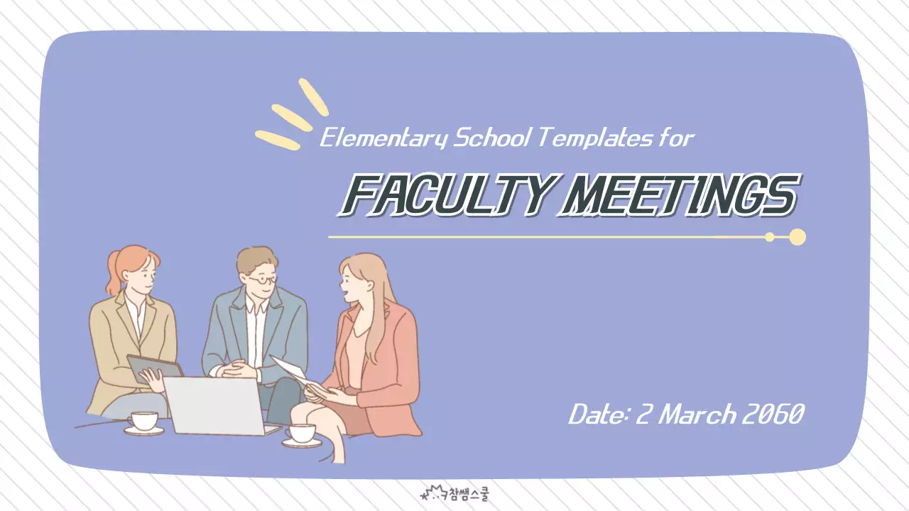 Blue Simple School Announcement Presentation