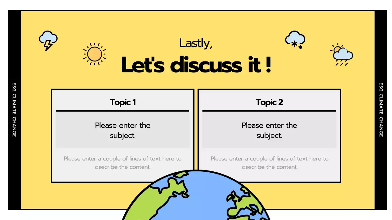 Yellow Modern Climate Presentation