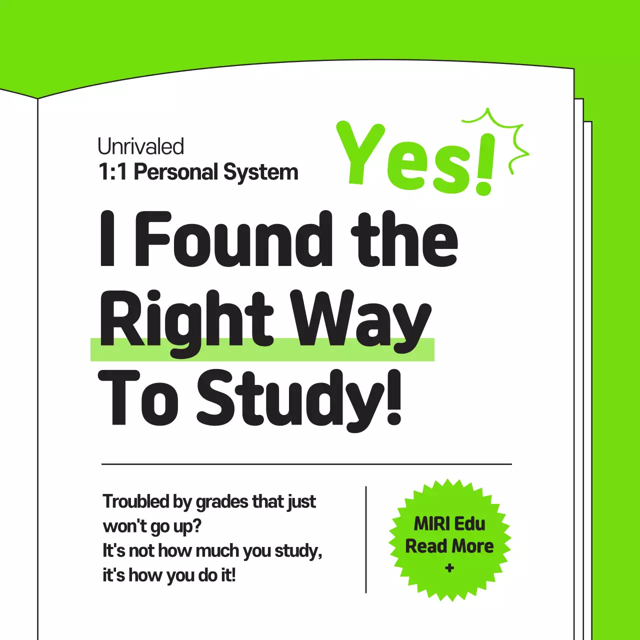 Green Modern Study Promotion Instagram Post