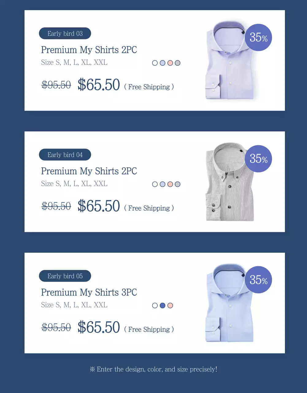 Poster Promosi Kemeja Modern Biru