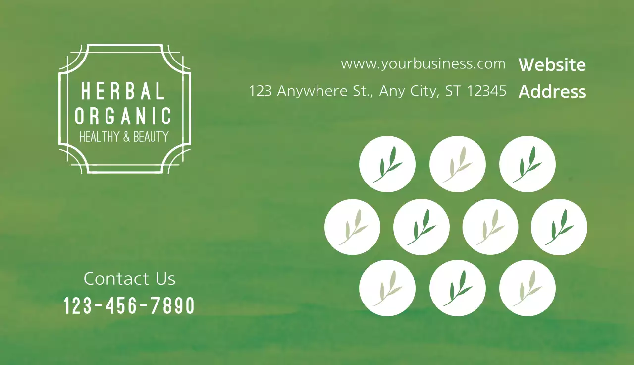 Green Botanical Business Card