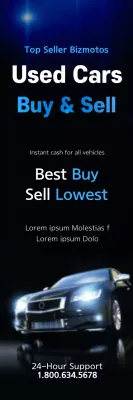 Banner promocional de carros modernos pretos