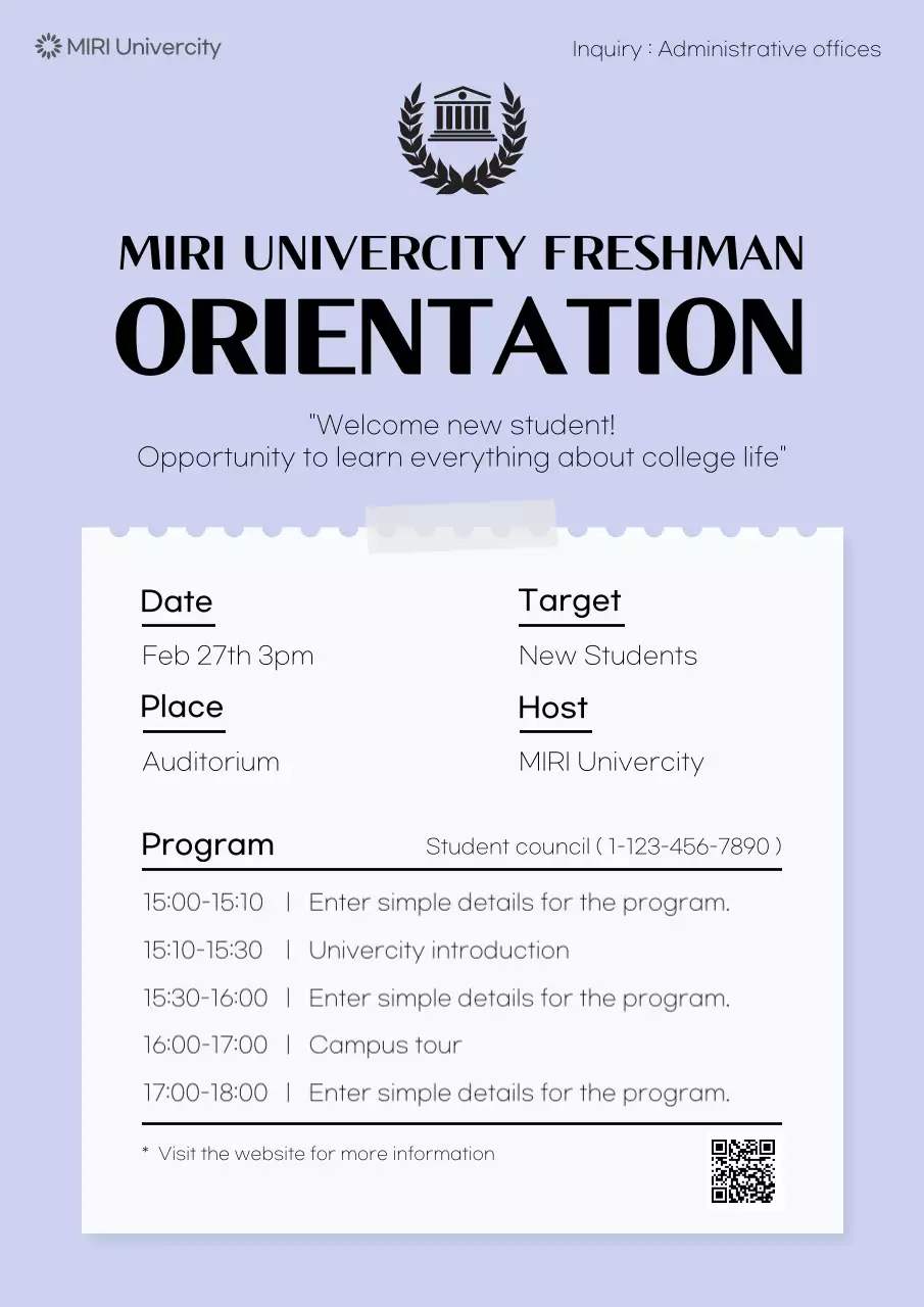 A simple, mauve new employee orientation letter for a new start document.