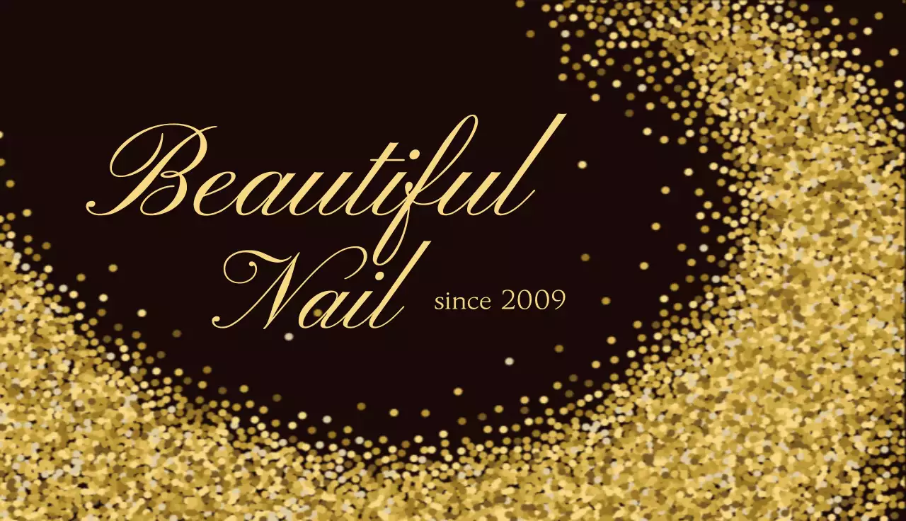 Gold Elegant Nail Promotion Business Card