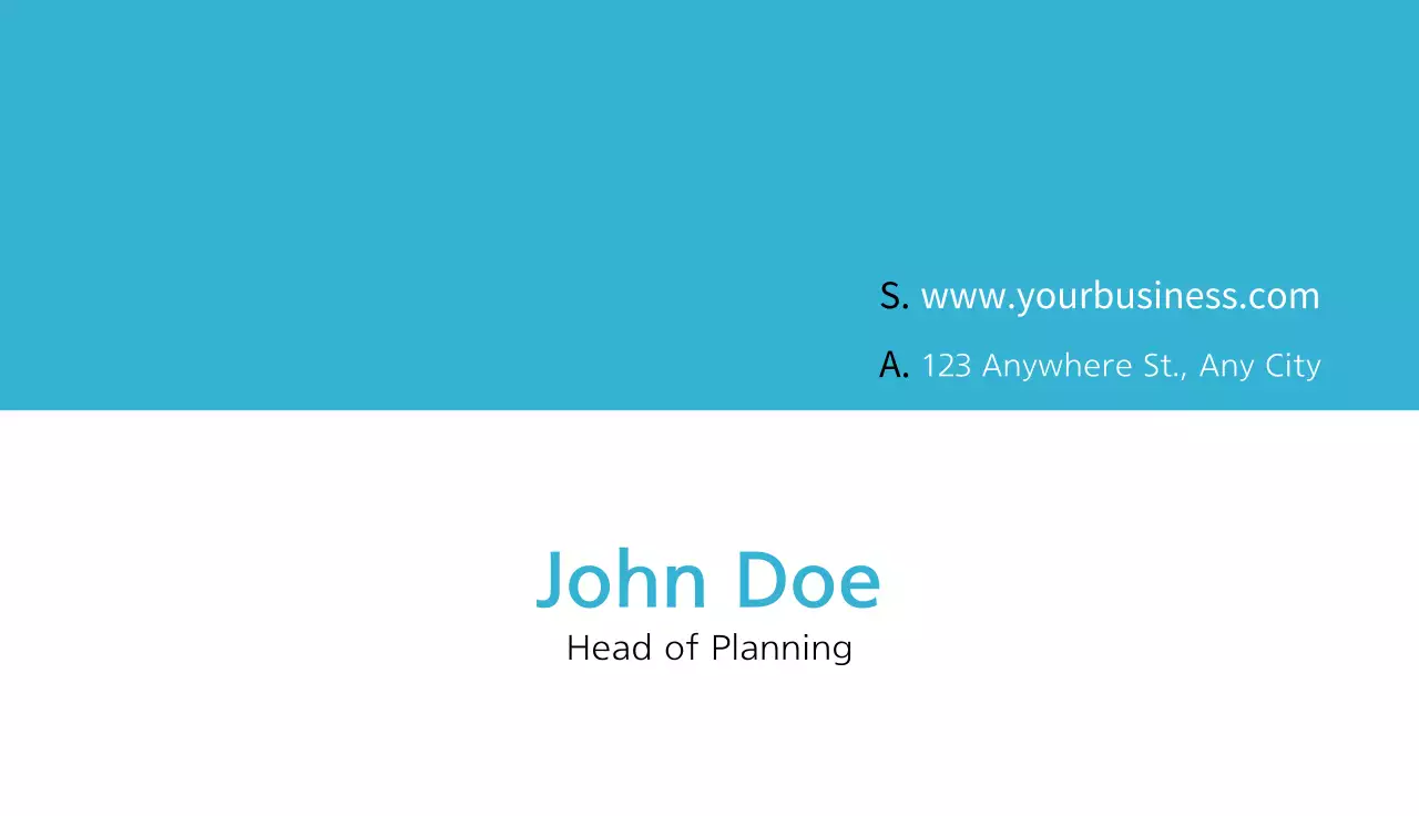 Blue Minimal Business Card