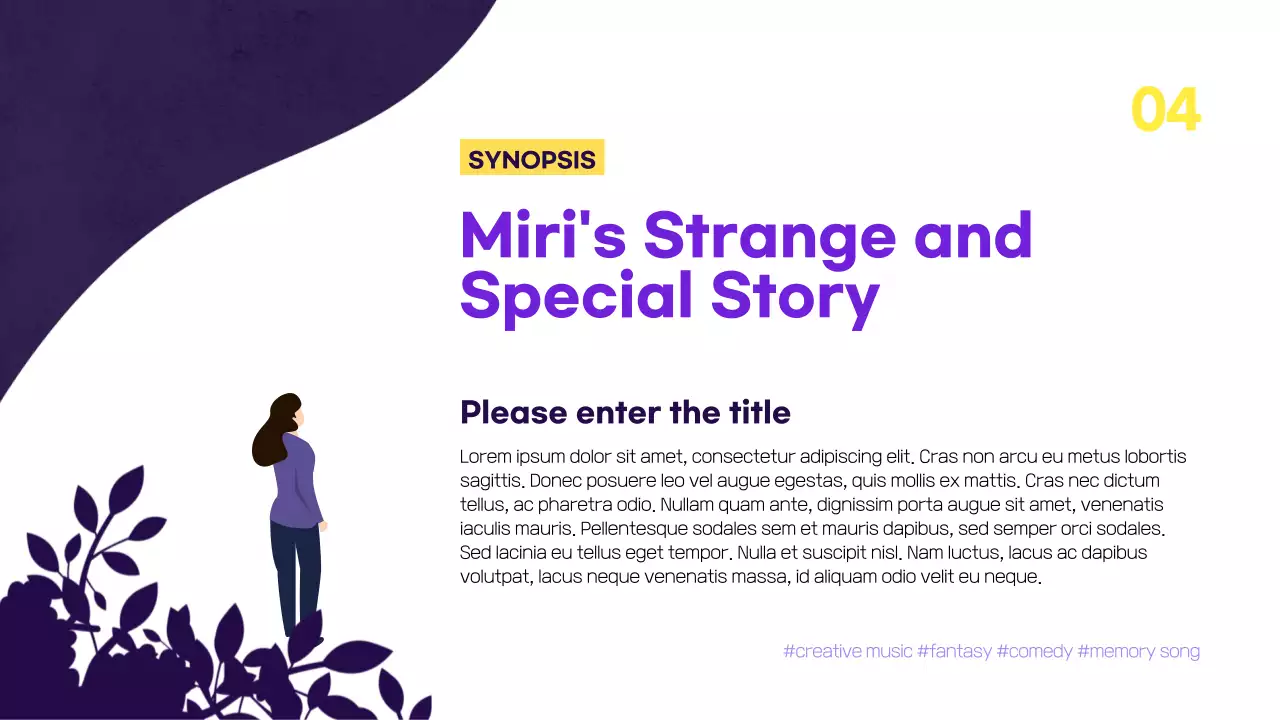 Purple Creative Musical Proposal Pitch Presentation