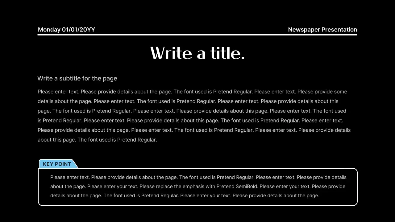 Black Modern Guide Presentation