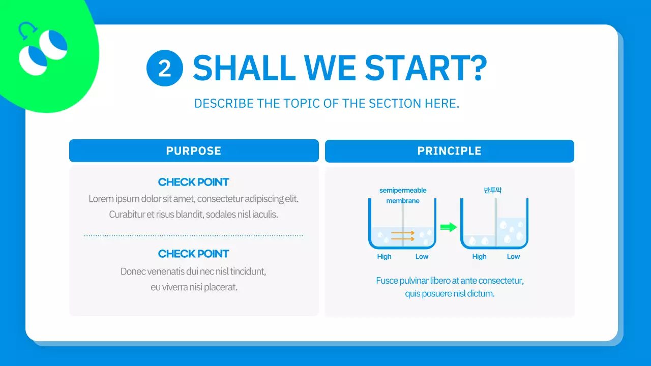 Relatório de experiência científica de personagem giro em azul e verde lima