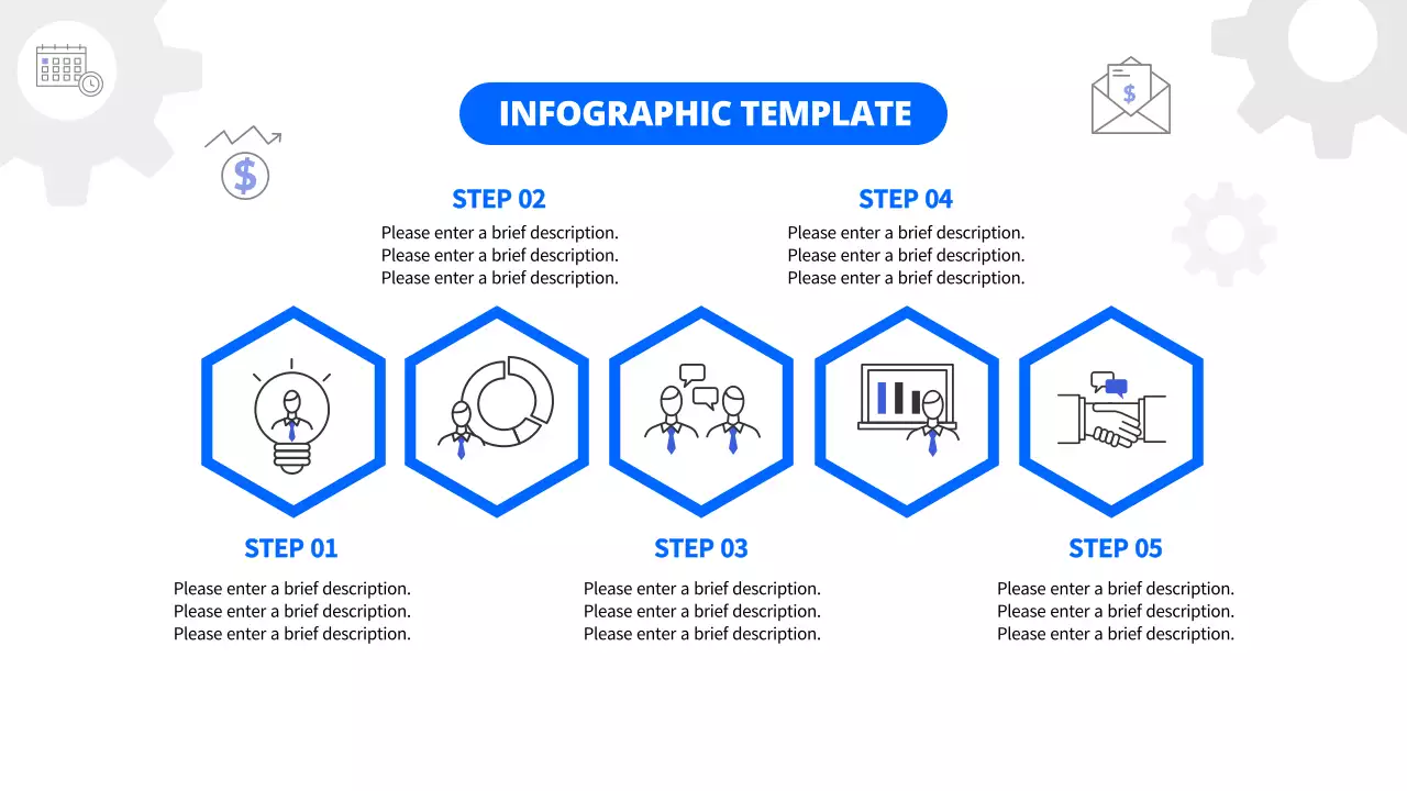 Infografis Panduan Bisnis Modern Biru