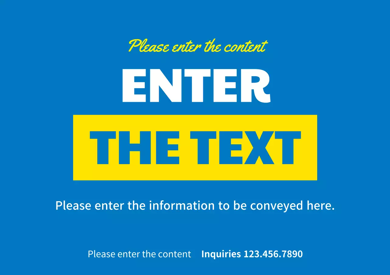 Poster Pengumuman Informasi Modern Biru