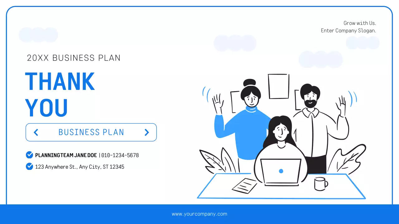 Blue Modern Business Plan Presentation