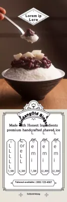 Banner de menu de sobremesas tradicionais marrom