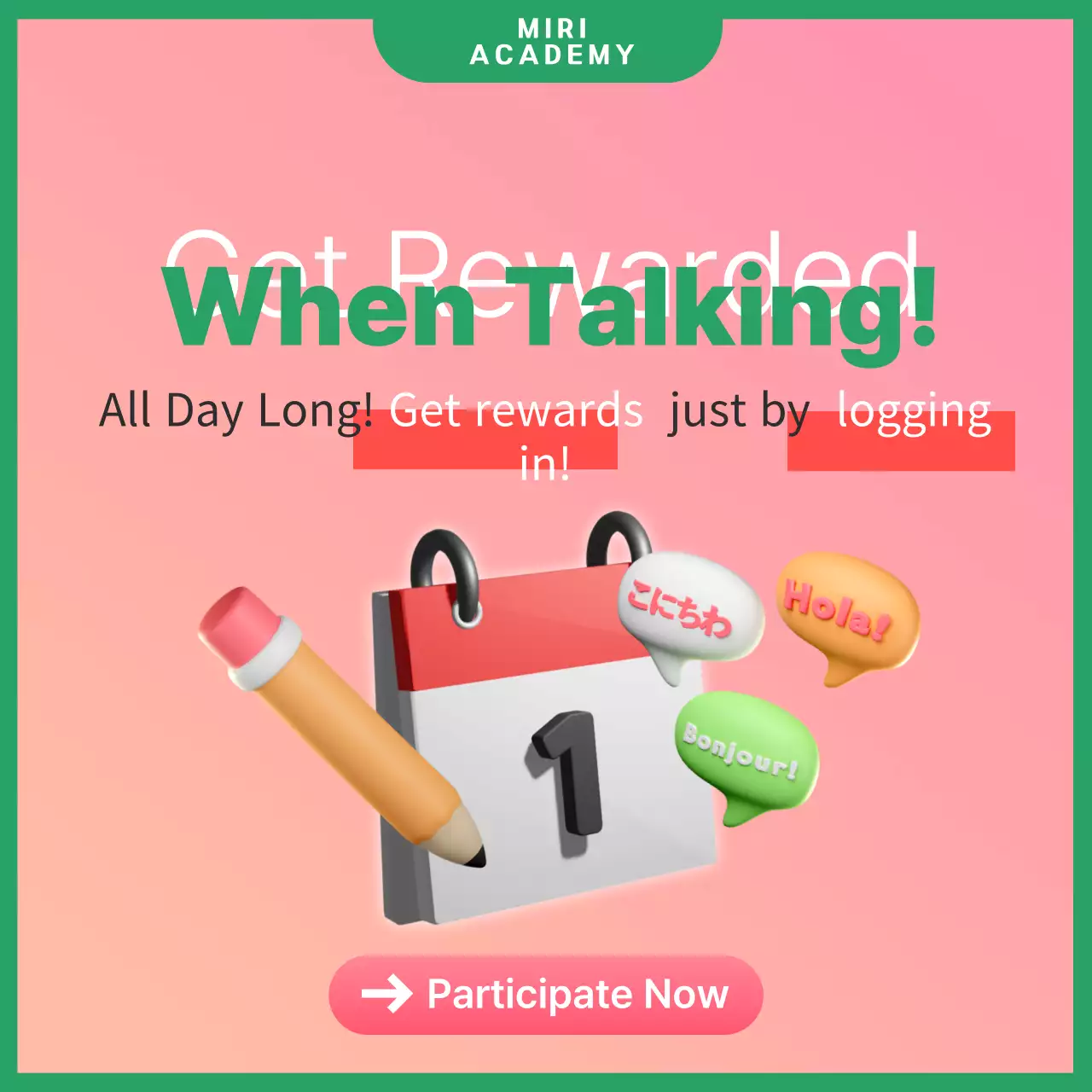 Learning events in pink