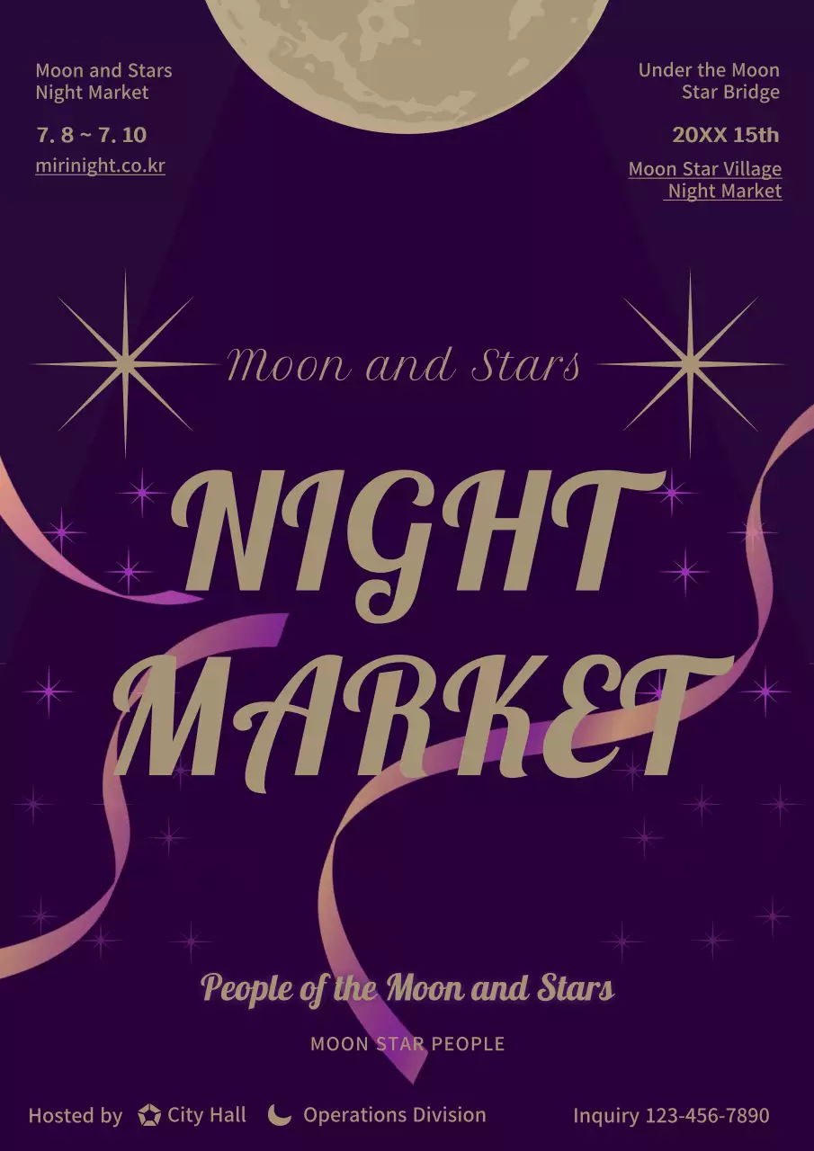Purple Elegant Night Event Poster