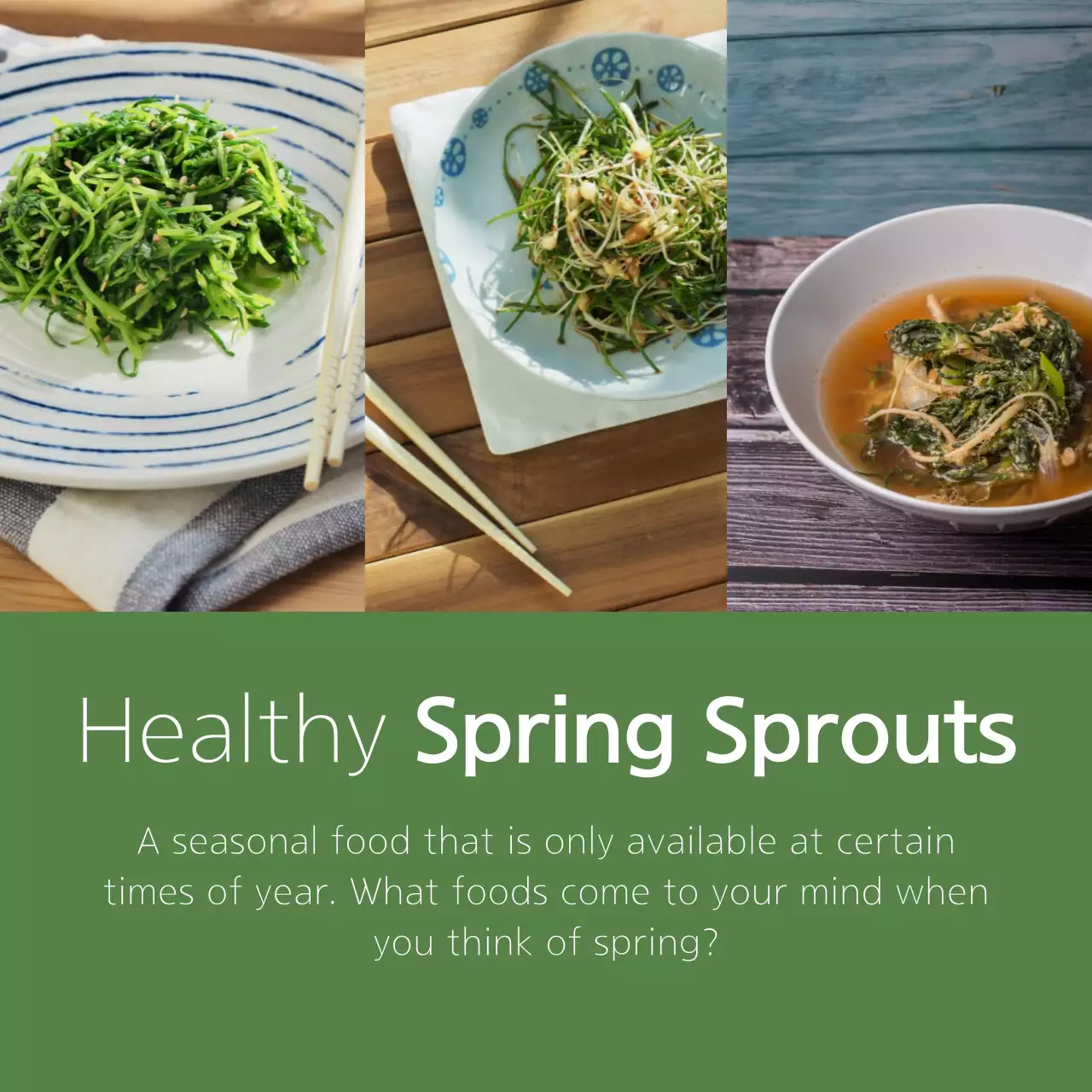 Green Modern Food Promotion Instagram Carousel