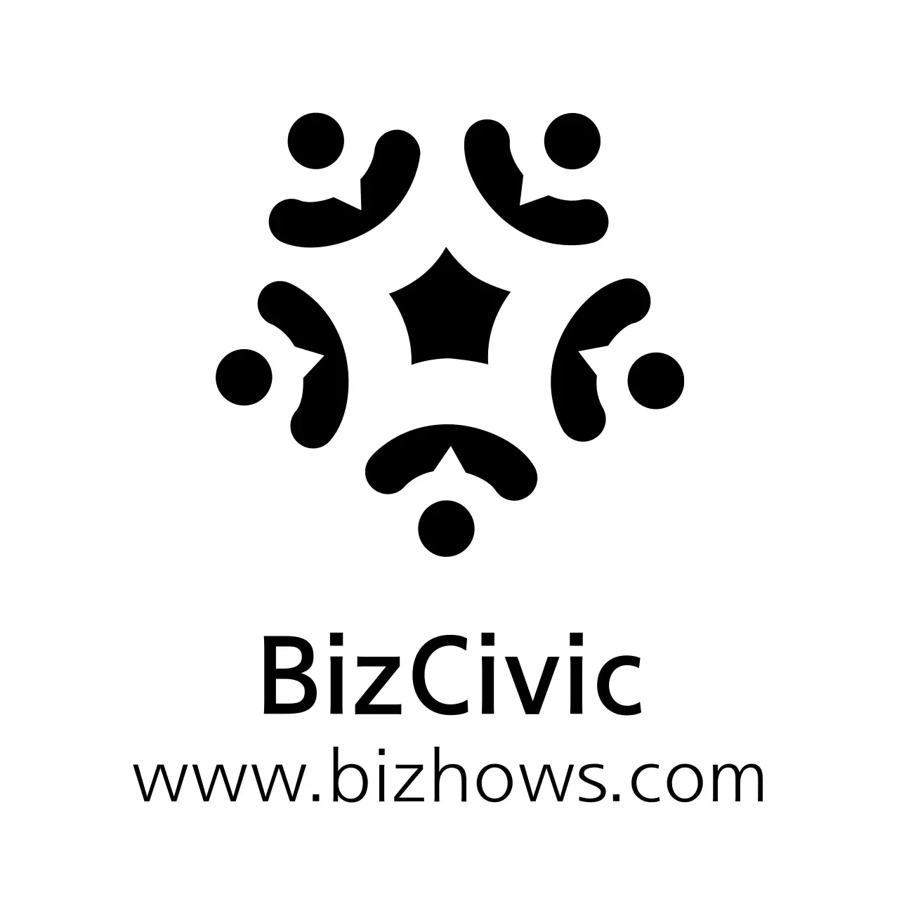 Simple style bizcivic organization logo