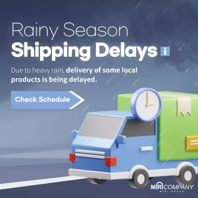 Blue Modern Shipping Notice Social Media Post