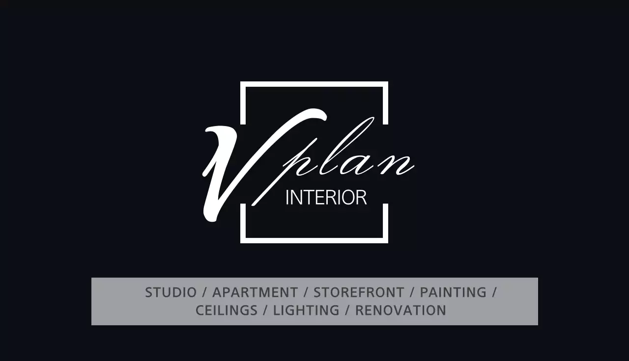 Black Minimal Interior Business Card