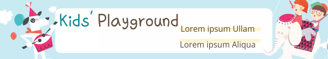 Faixa guia azul para crianças brincalhonas