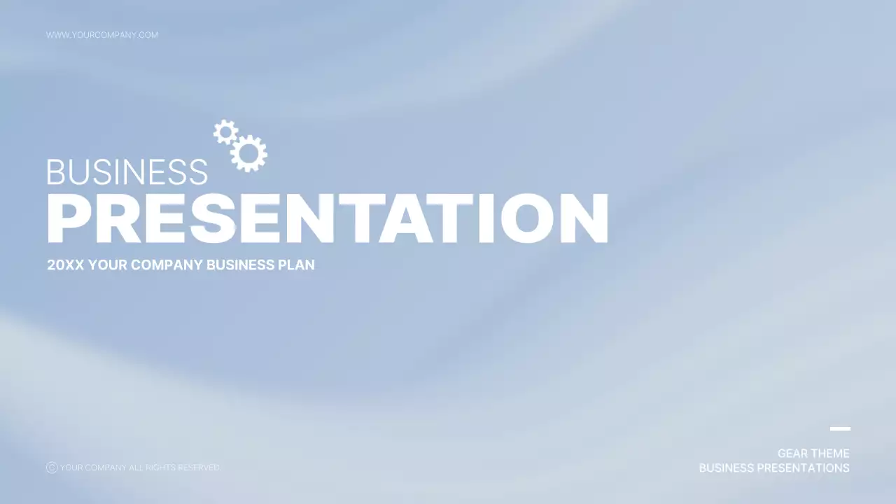 블루 모던 비즈니스 프레젠테이션