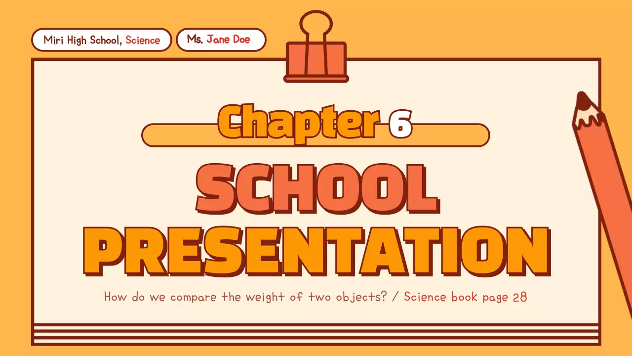 Orange Retro School Guide Presentation