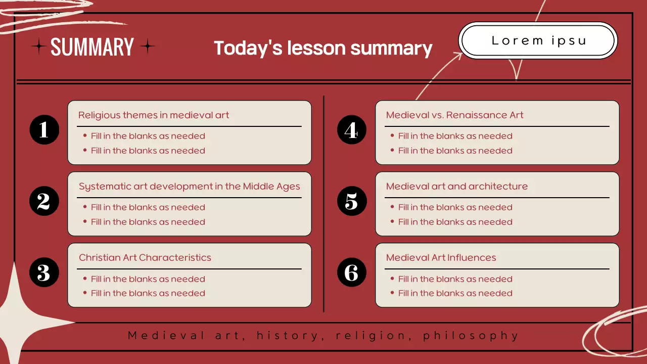 베이지 중세 미술 과정 프레젠테이션