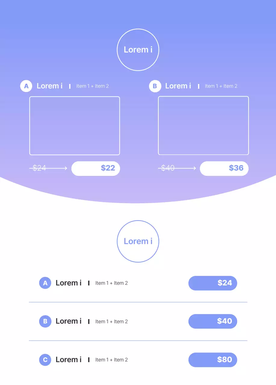 Colorful Modern Pricing Guide Banner