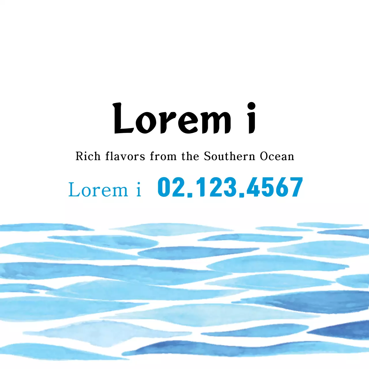 Ilustrasi cat air dari ilustrasi biru sebuah toko makanan