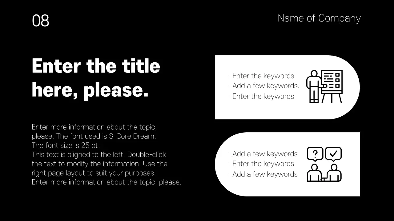 Sales business presentations