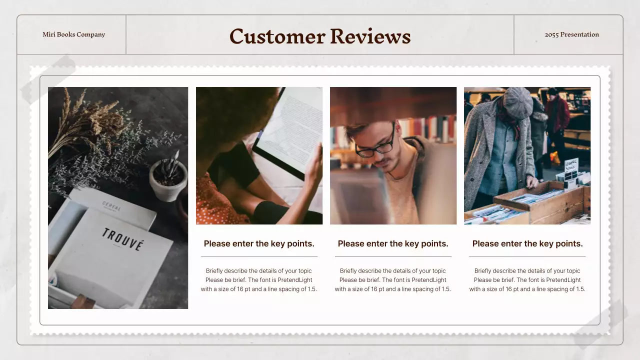 Beige Vintage Bookstore Presentation