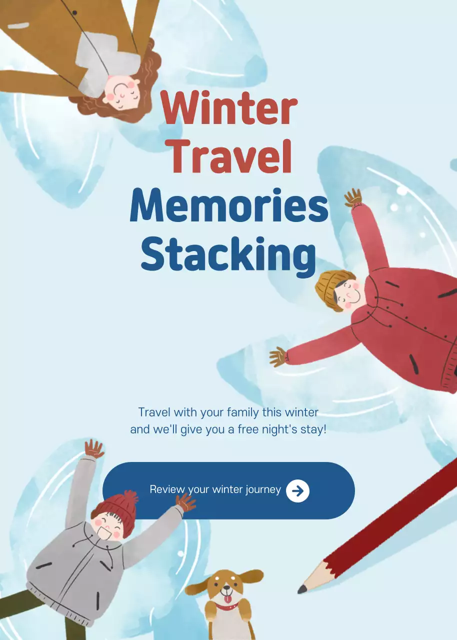 Cartaz Promocional Minimalista Azul de Inverno